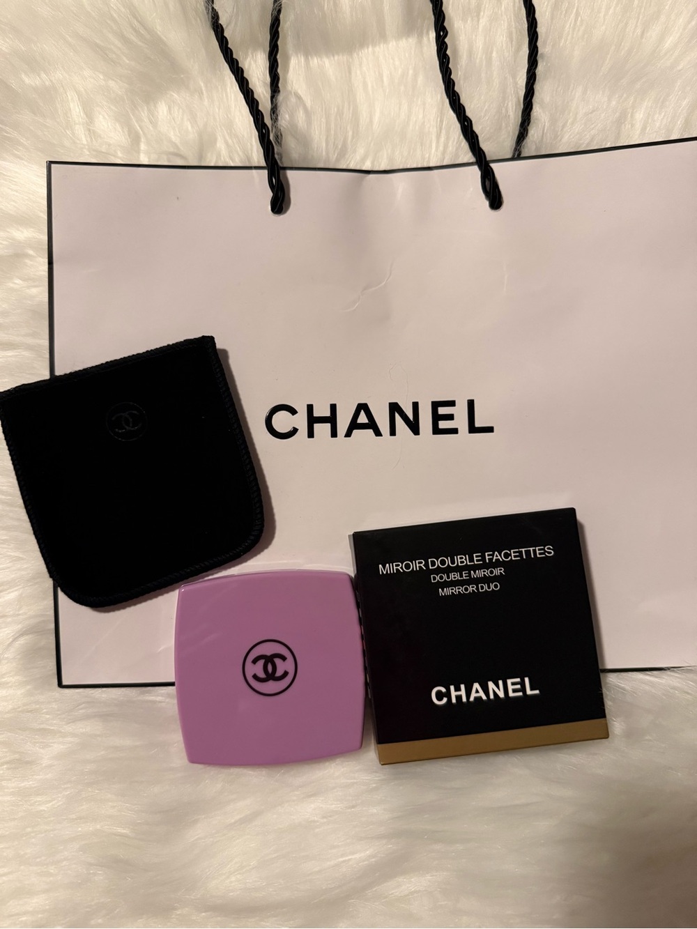 CHANEL Lavender Pink Double Compact Mirror Duo